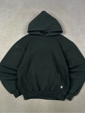 Russell Athletic Blank  Black Crewneck Hoodie Sweatshirt Vintage